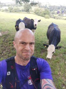Andy with some cows